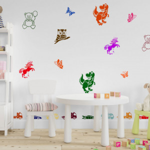 Set of 6 A4 stencils KIDS2 range - 6SAA4KIDS2
