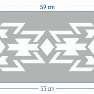 Stencil 59 * 19cm Reusable Repetitive Traditional Motif - SP117-2 - Img 2