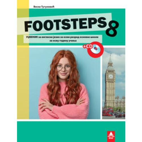 FOOTSTEPS 8, UDŽBENIK + CD iz engleskog jezika za osmi razred BIGZ ŠKOLSTVO