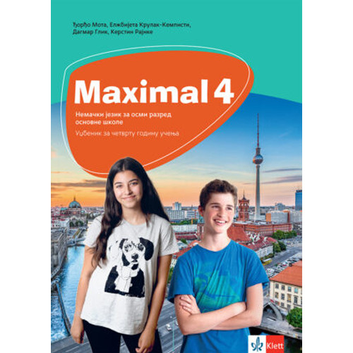 NEMAČKI JEZIK 8,MAXIMAL 4,UDŽBENIK za osmi razred Klett