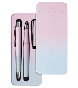 Faber-Castell Set Faber Castell Poly hemijska olovka + naliv pero M Blushing sky 241054