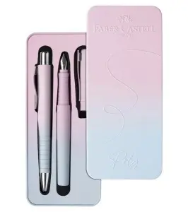 Faber-Castell Set Faber Castell Poly hemijska olovka + naliv pero M Blushing sky 241054