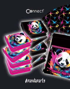 Pernica puna 1zip 1preklop Panda party, Connect Roza