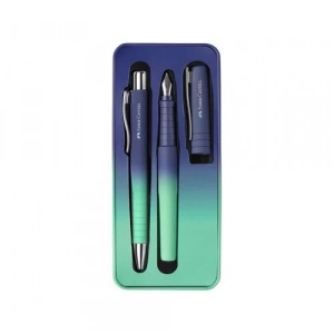Faber-Castell Set Poly hemijska olovka + naliv pero M Buzzing blue 241055 - Img 2
