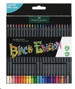 FABER-CASTELL DRVENE BOJICE 1/24 BLACK EDITION