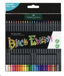 FABER-CASTELL DRVENE BOJICE 1/24 BLACK EDITION