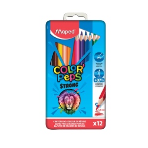 DRVENE BOJICE 1/12 MAPED COLOR PEPS STRONG METALNA KUTIJA