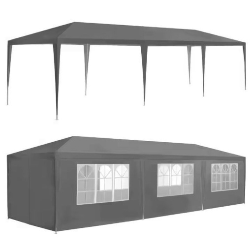 Baštenski šator, 3x9 m, 8 stranica, gray, MultiGarden