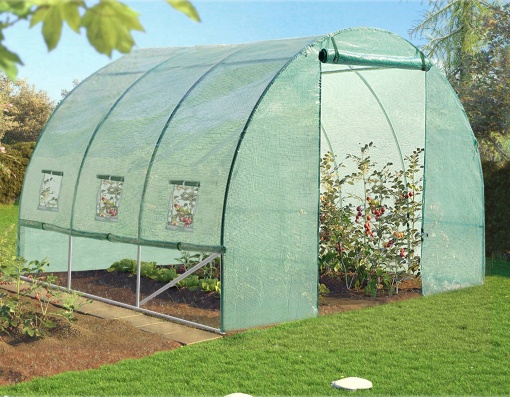 BAŠTENSKI PLASTENIK 3-SEGMENTNI 3 X 2 X 2 M ZELENI SA OPCIJOM DODATNE VENTILACIJE 3910