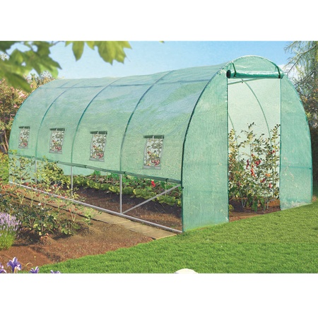 PLASTENIK BAŠTENSKI 4-SEGMENTNI 4,5 x 2 x 2 m ZELENI SA OPCIJOM DODATNE VENTILACIJE 3927