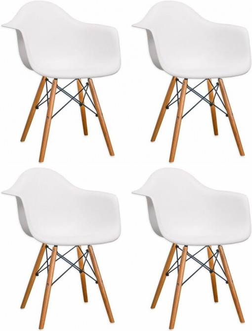 MODENA SET 4 STOLICE WHITE