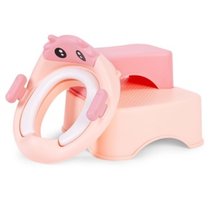 Adapter za WC šolju sa stepenicama i platformom za decu, roze, ECOTOYS - Img 4