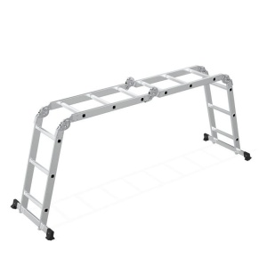 Aluminijumske višenamenske merdevine 4x3, sa šarkama, sklopive, nosivost 150 kg, ModernHome - Img 6