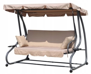 Baštenska ljuljaška - ležaljka 2u1 beige - Img 1