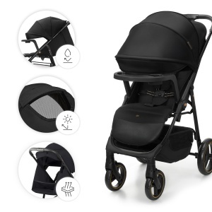 KINDERKRAFT KOLICA ZA BEBE SA TACNOM TRIG 3 BLACK - Img 2