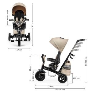 KINDERKRAFT TRICIKL EASY TWIST 2U1 BEIGE - Img 3