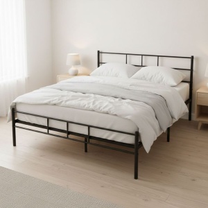 Krevet sa metalnim ramom 140x200 cm sa podnicom Black Frame ModernHome - Img 1