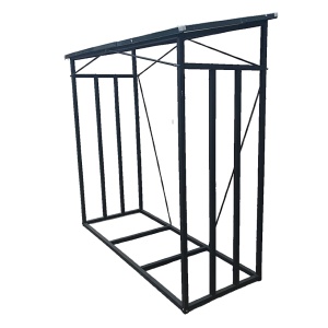 Metalni stalak sa krovom za ogrevno drvo 185×70×185 cm - Img 7