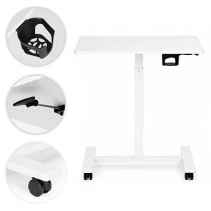 Mobilni podesivi sto za laptop, 70 × 48 cm, bele boje, visina 71,5–112 cm – ModernHome - Img 6