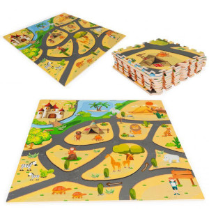 PODLOGA ZA IGRU ZA DECU SAFARI PUZZLE 9 ELEMENATA 93X93CM - Img 1