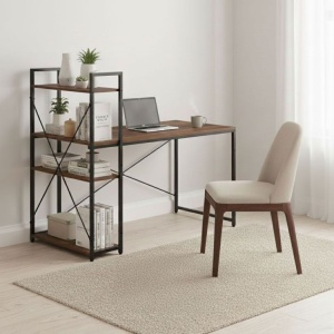 Radni sto 120x60 cm sa policama Dark ModernHome - Img 3