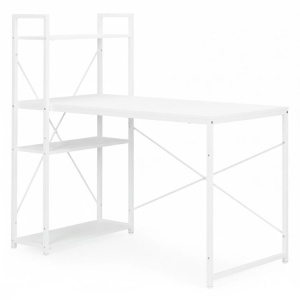 Radni sto 120x60 cm sa policama White ModernHome - Img 6