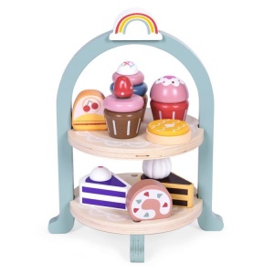 Set za čaj i kafu sa kolačićima i tacnom sa posluživanje ECOTOYS - Img 3