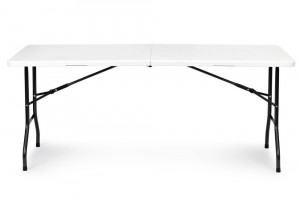 Sklopivi sto 180cm + 2 klupe beli - Img 2