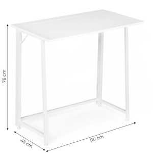 Sklopivi sto za kompijuter 80x45 cm Laptop Table White ModernHome - Img 14