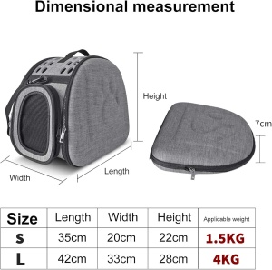 TRANSPORTNA TORBA ZA KUCNE LJUBIMCE LUX DARK GRAY - Img 6