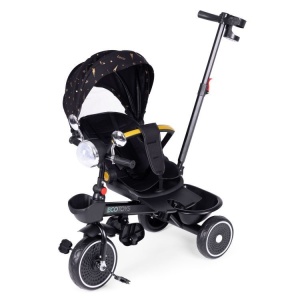 Tricikl za decu sa rotirajućim sedištem, gurajućim rukohvatom i tendom black, ECOTOYS - Img 5