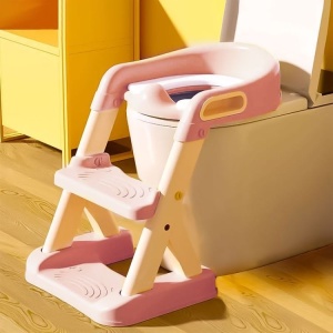 ADAPTER ZA WC ŠOLJU ZA DECU SA STEPENIKOM ECOTOYS PINK - Img 3