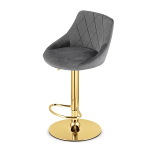 Barska stolica Kast grey / gold baza - Img 6