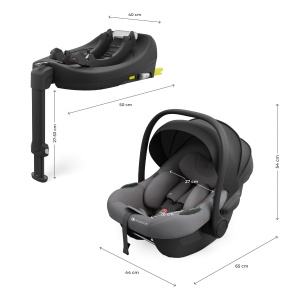 KINDERKRAFT AUTO SEDIŠTE I-LITE SA BAZOM ENDURA SAFE FX GREY - Img 4