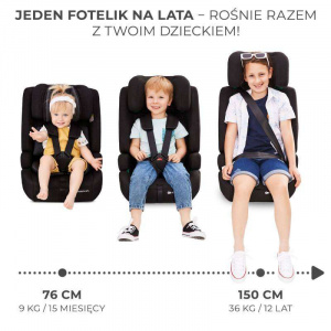 KINDERKRAFT AUTOSEDISTE SAFETY FIX2 I-SIZE 76-150CM BLACK - Img 3