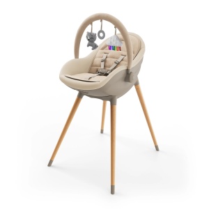 KINDERKRAFT STOLICA ZA HRANJENJE 2U1 FINI UP BEIGE - Img 4