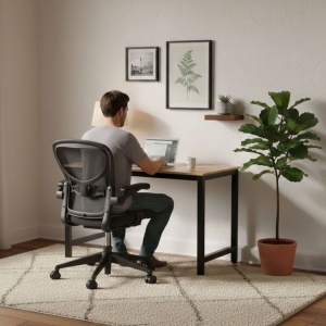 Radni sto za računar 120 × 60 cm – Light Oak ModernHome - Img 2