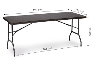 Sklopivi sto za proslave 180 cm Rattan Style ModernHome - Img 6