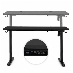 Električni radni sto 140 × 60 cm sa podesivom visinom 72–118 cm, crni – ModernHome - Img 8