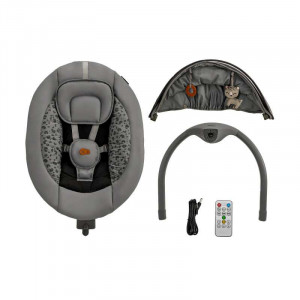 KINDERKRAFT STOLICA ZA LJULJANJE LUMI 2 DARK GRAY - Img 2