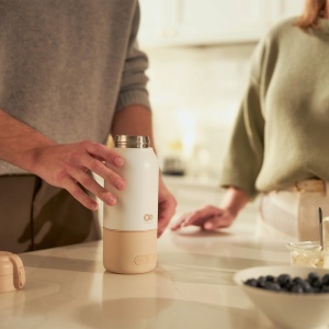 KINDERKRAFT TERMOS I GREJAČ ZA MLEKO 2U1 GAJA BEIGE - Img 6