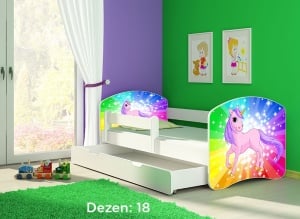 KREVET ZA DECU WHITE SA FIOKOM 140X70 ACMA 2 18