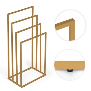 Metalni držač za peškire sa 4 kraka, zlatni – ModernHome - Img 6