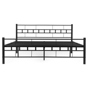 Metalni krevet 160×200 cm sa podlogom (okvirom), crni – ModernHome - Img 4