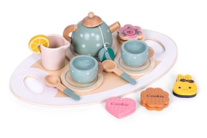 Set za čaj i kafu sa kolačićima i tacnom sa posluživanje ECOTOYS - Img 4