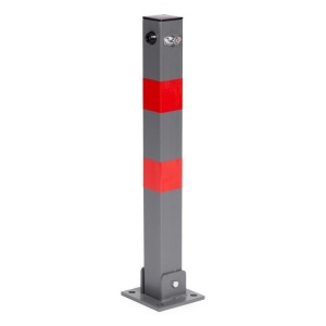 Sklopiva Parking barijera STUB sivi 60 cm with Key and Reflective Stripes - Img 3