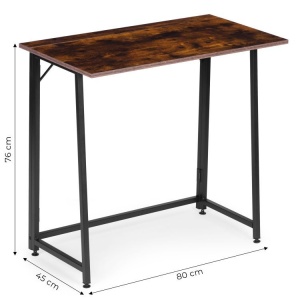 Sklopivi radni sto za računar 80 × 45 cm – LOFT Dark Wood ModernHome - Img 10