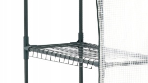 BaštenskI plastenik sa policama, belI, 140 x 73 x 200 cm, 4 police - Img 6