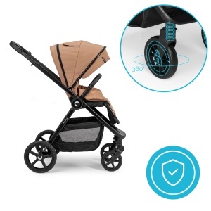 Kidnort Alskar kolica za bebe set 2u1 mocha mousse - Img 6