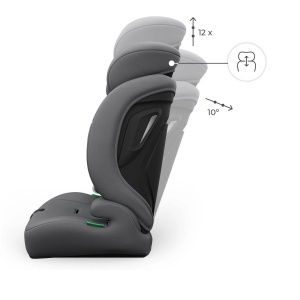 KINDERKRAFT AUTOSEDIŠTE COMFORT UP 2 PLUS I-SIZE GREY - Img 4